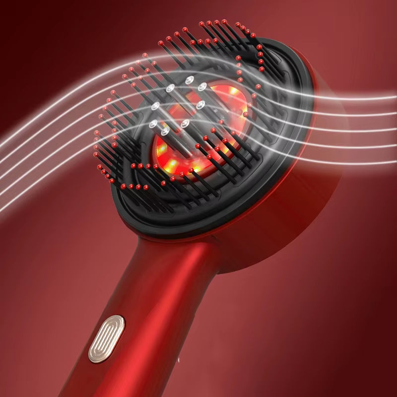Electric Vibration Massage Comb Red Light Therapy Hair Growth Massage Scalp Brush anti Hair Loss Liquid Oil Applicator Hair Care